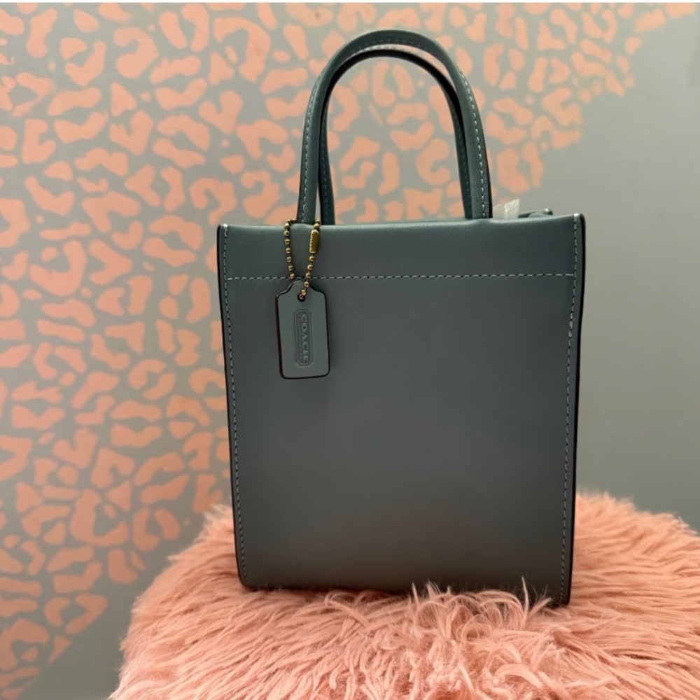 New Coach Mini Cashin Tote / Sage
